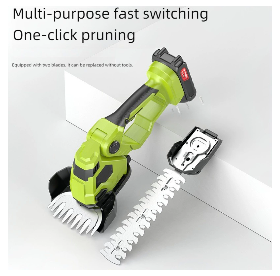 【FathersDayGift】Cordless 2-in-1 Grass Shear & Shrub Trimmer, Handheld Electric Hedge Trimmer