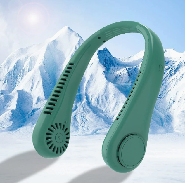 Portable Bladeless Neck Fan with Digital Display – Rechargeable Hands-Free Cooling Fan, 5-Speed Wearable Personal Fan for Travel, Office & Outdoor Use