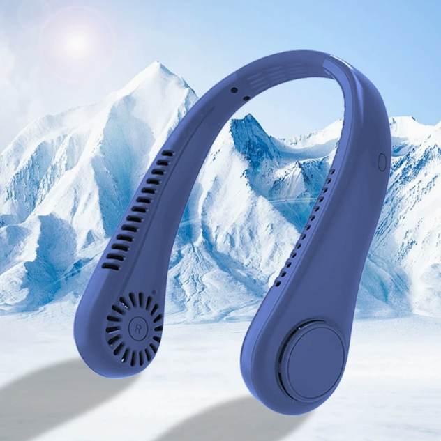 Portable Bladeless Neck Fan with Digital Display – Rechargeable Hands-Free Cooling Fan, 5-Speed Wearable Personal Fan for Travel, Office & Outdoor Use