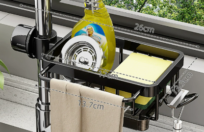 🧺Kitchen Faucet Sponge Holder & Sink Organizer Rack