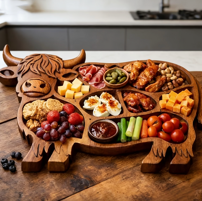 Rustic Cow Charcuterie Board