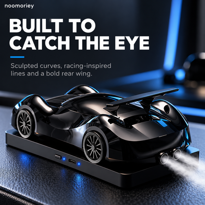 🏎️ Racing Car Aroma Diffuser – Dual Exhaust Mist, 6 Colors & Fragrance Cartridge Included ✨