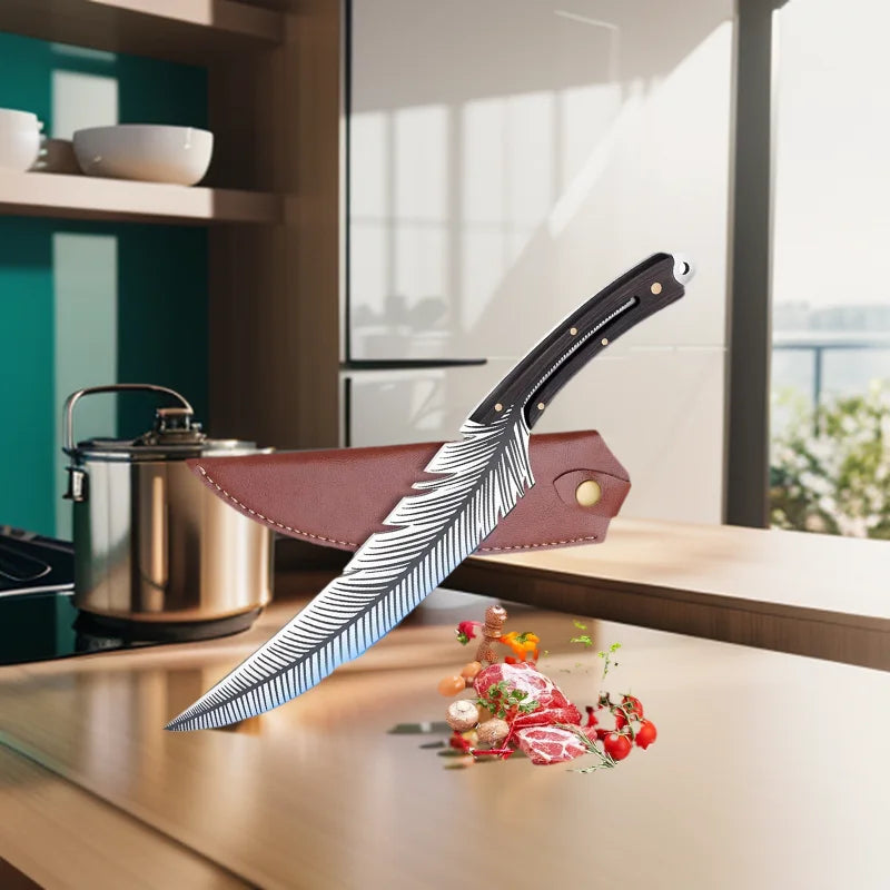 🔪Last Day 60% OFF🎁Viking Feather Knife with Sheath