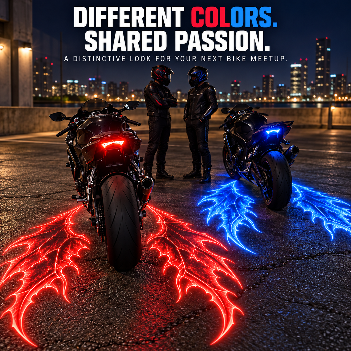 Motorcycle Devil Wing Ground Projection Lights (1 Pair)