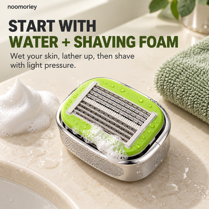 Portable Manual Body Shaver – Bidirectional Razor with Replaceable Blade