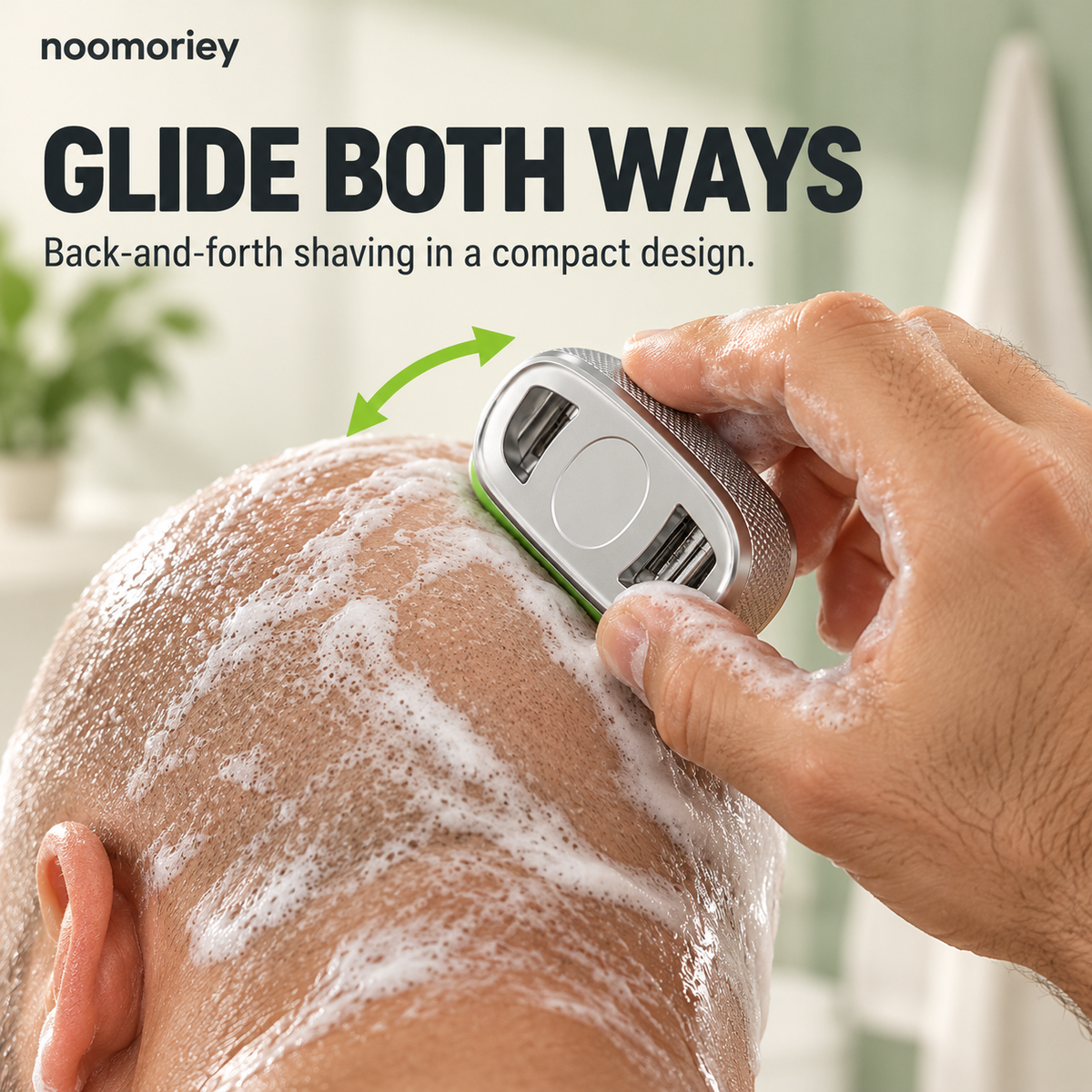 Portable Manual Body Shaver – Bidirectional Razor with Replaceable Blade