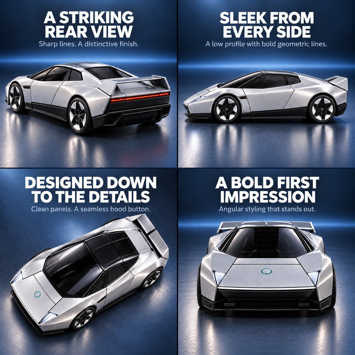 45% OFF🏎️Silver 2-in-1 Transforming Sports Car🏎️ & Robot – Futuristic Mecha Figure