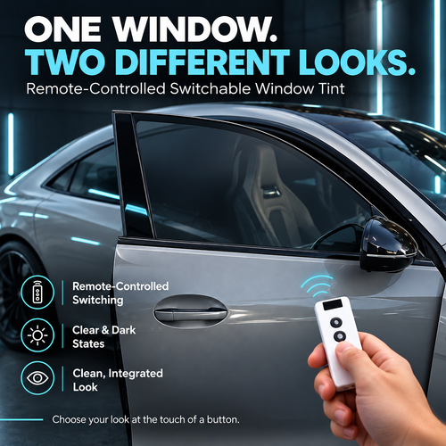 Remote Control Smart Car Window Tint Film, Switchable Privacy Glass