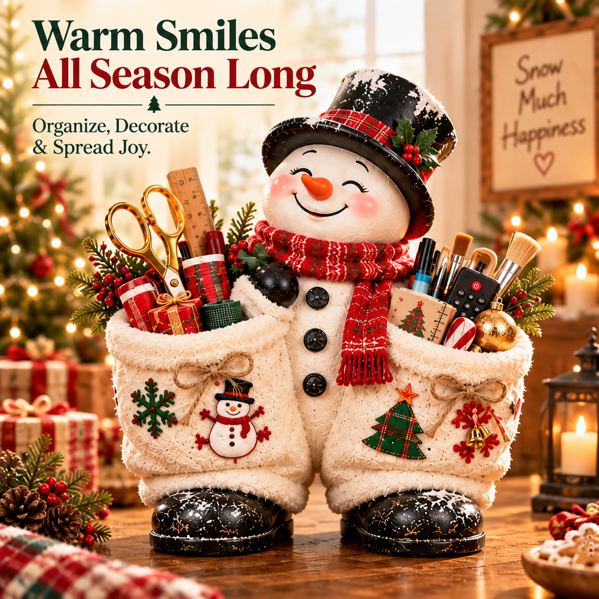 🔥 LAST DAY 50% OFF 🔥🎄 Christmas Little Helper Organizer Collection™ – Santa, Snowman, Reindeer & Gingerbread Multi-Purpose Holiday Storage Decor 🎁✨