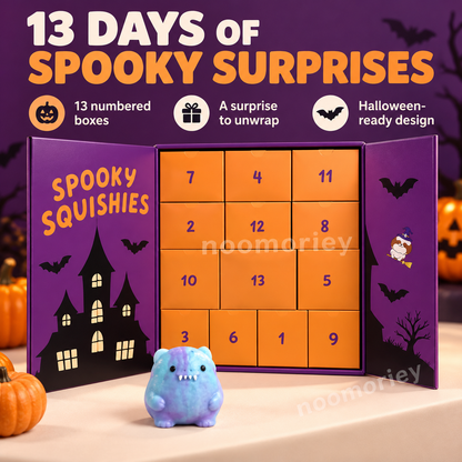 Halloween Squishy Advent Calendar, 13-Day Mystery Toy Countdown Box