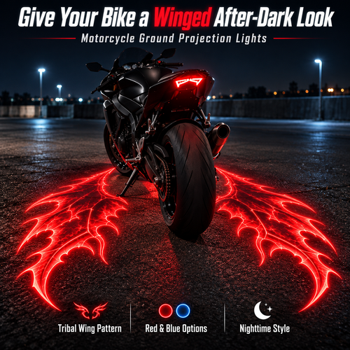 Motorcycle Devil Wing Ground Projection Lights (1 Pair)