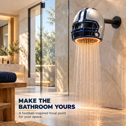 Helmet Shower Head – Rain-Style Spray with a Glowing Light Ring