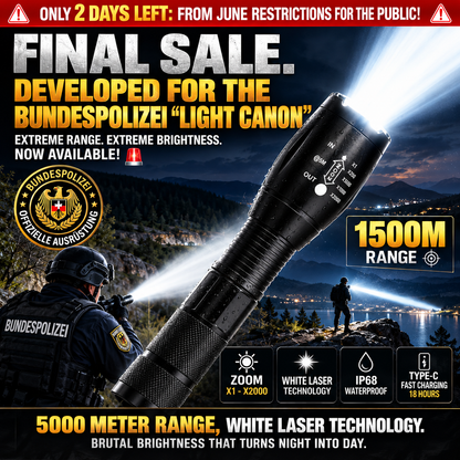 🔦 Rechargeable Zoom Flashlight for Camping & Home ✨