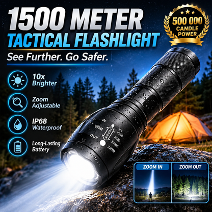 🔦 Rechargeable Zoom Flashlight for Camping & Home ✨