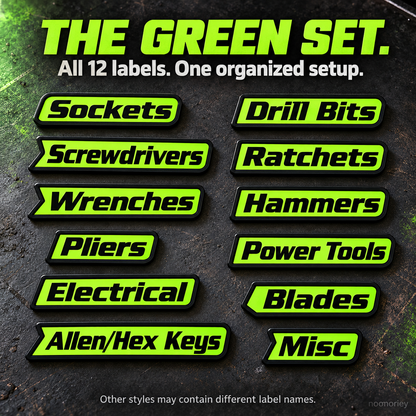 🔧 Magnetic Toolbox Drawer Labels