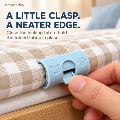 🛏️ 6 PCS Bed Sheet Holder Clips – Easy-Lock Fasteners for Neater, Stay-in-Place Bedding ✨