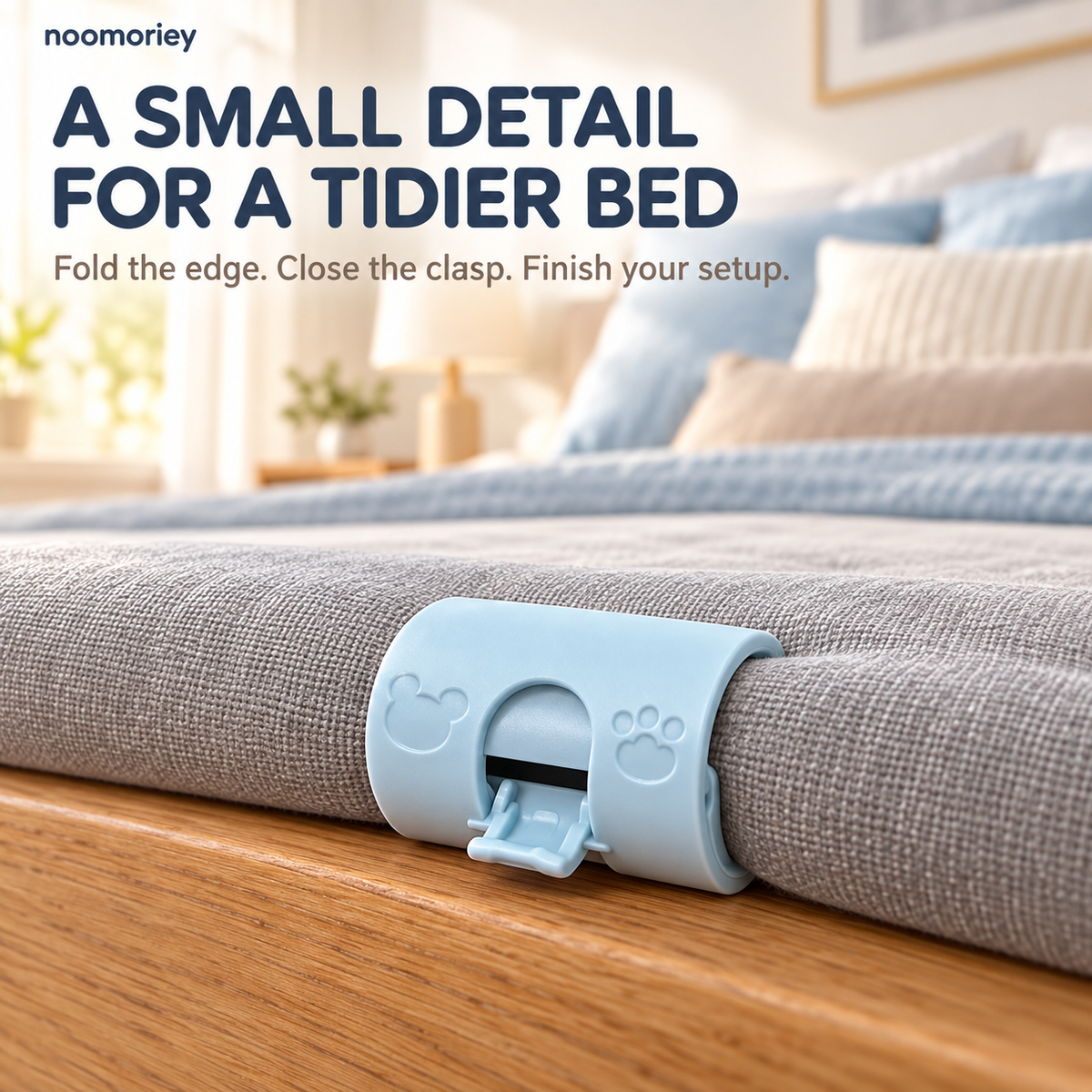 🛏️ 6 PCS Bed Sheet Holder Clips – Easy-Lock Fasteners for Neater, Stay-in-Place Bedding ✨
