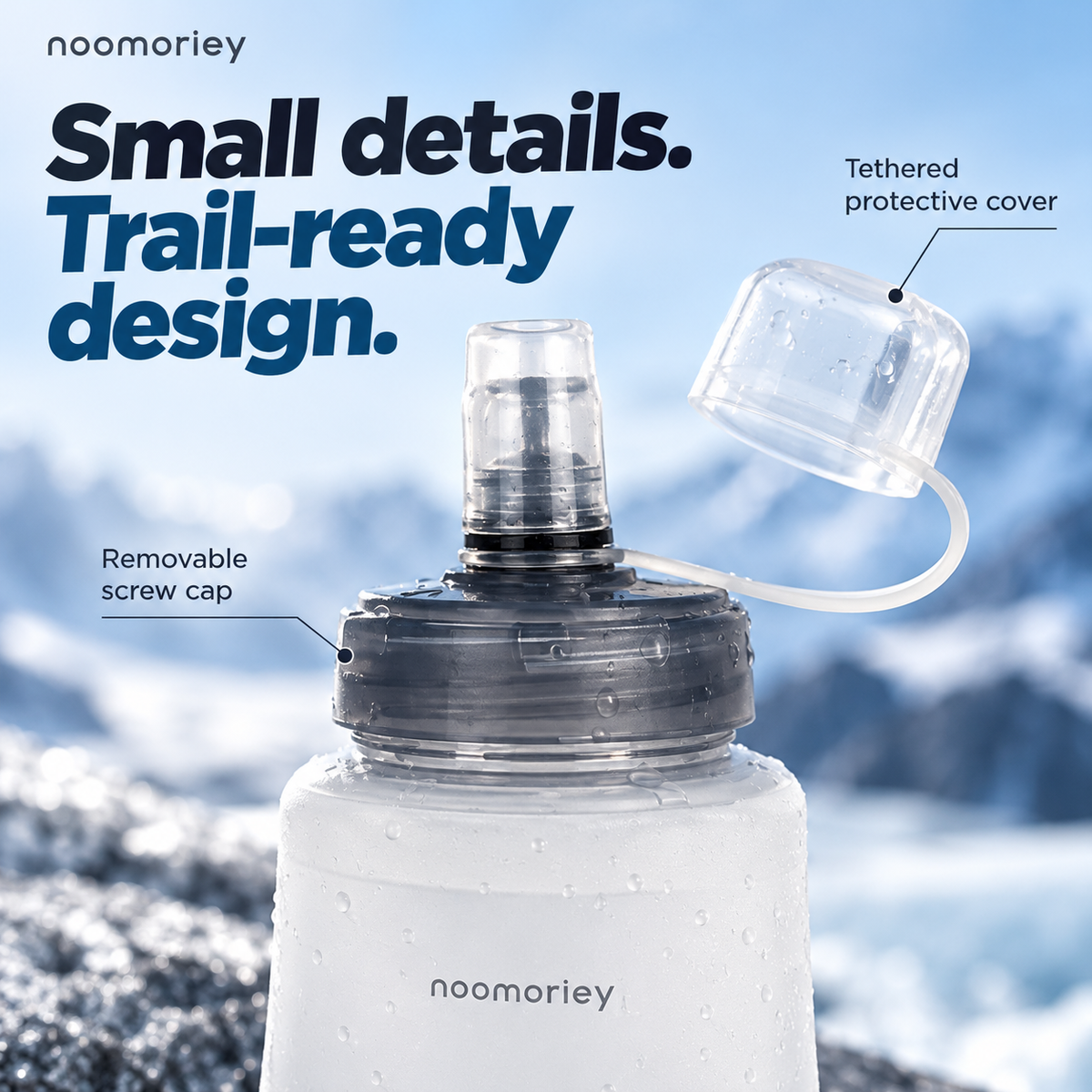 Collapsible Soft Water Bottle, Portable Squeeze Flask for Hiking, Running, Camping & Outdoor Sports