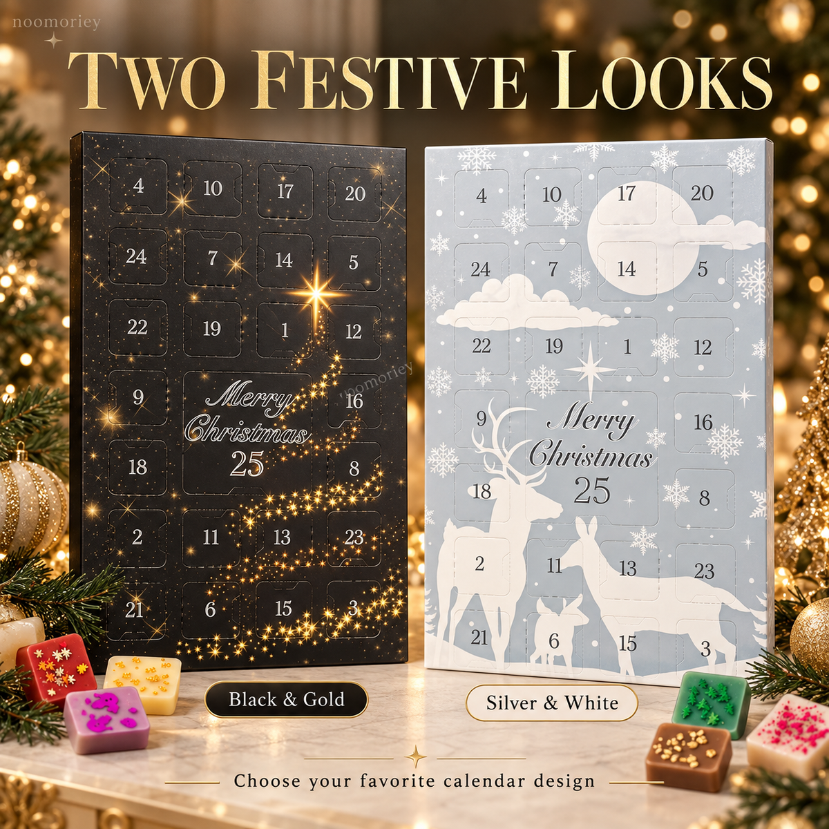 ⏰Only 50 Left!!!🚨—Available While Supplies Last.🎄 25-Day Luxury Wax Melt Advent Calendar – Scented Soy Wax Surprises for Cozy Christmas Moments !!!🎁