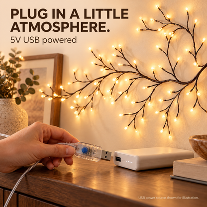 ✨ Warm LED Branch Lights with Remote – Shape Your Space, Set the Mood 🌿