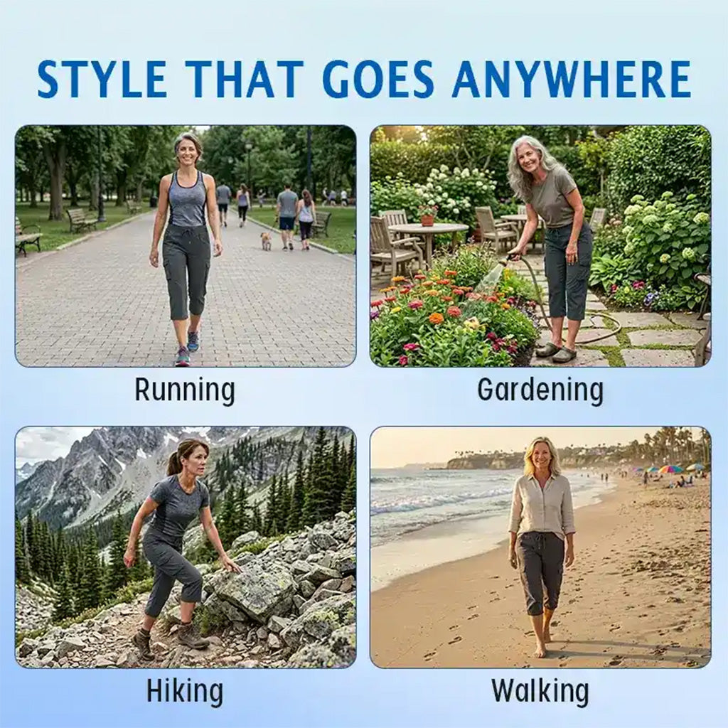 Women Cargo Capri Lightweight Hiking Cropped Pants