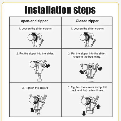 Easy Installation Zipper Repair Kit