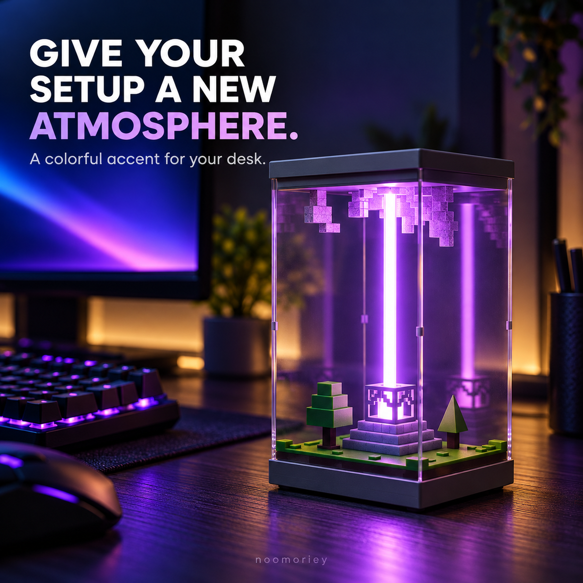 ✨ Miniature World RGB Lamp – Rechargeable Mood Light with Timer 🌈