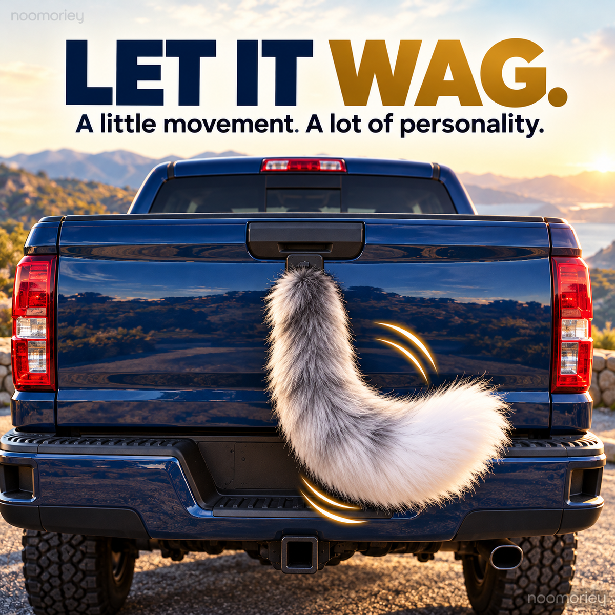 🔥Wagging Truck Tail🛻 – Fluffy Vehicle Decoration & Fun Gift for Truck Lovers 🎁