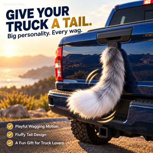 🔥Wagging Truck Tail🛻 – Fluffy Vehicle Decoration & Fun Gift for Truck Lovers 🎁