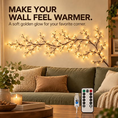 ✨ Warm LED Branch Lights with Remote – Shape Your Space, Set the Mood 🌿