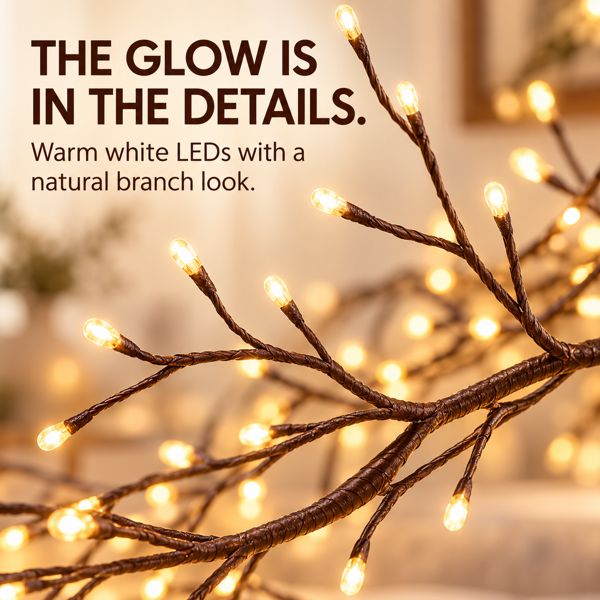 ✨ Warm LED Branch Lights with Remote – Shape Your Space, Set the Mood 🌿