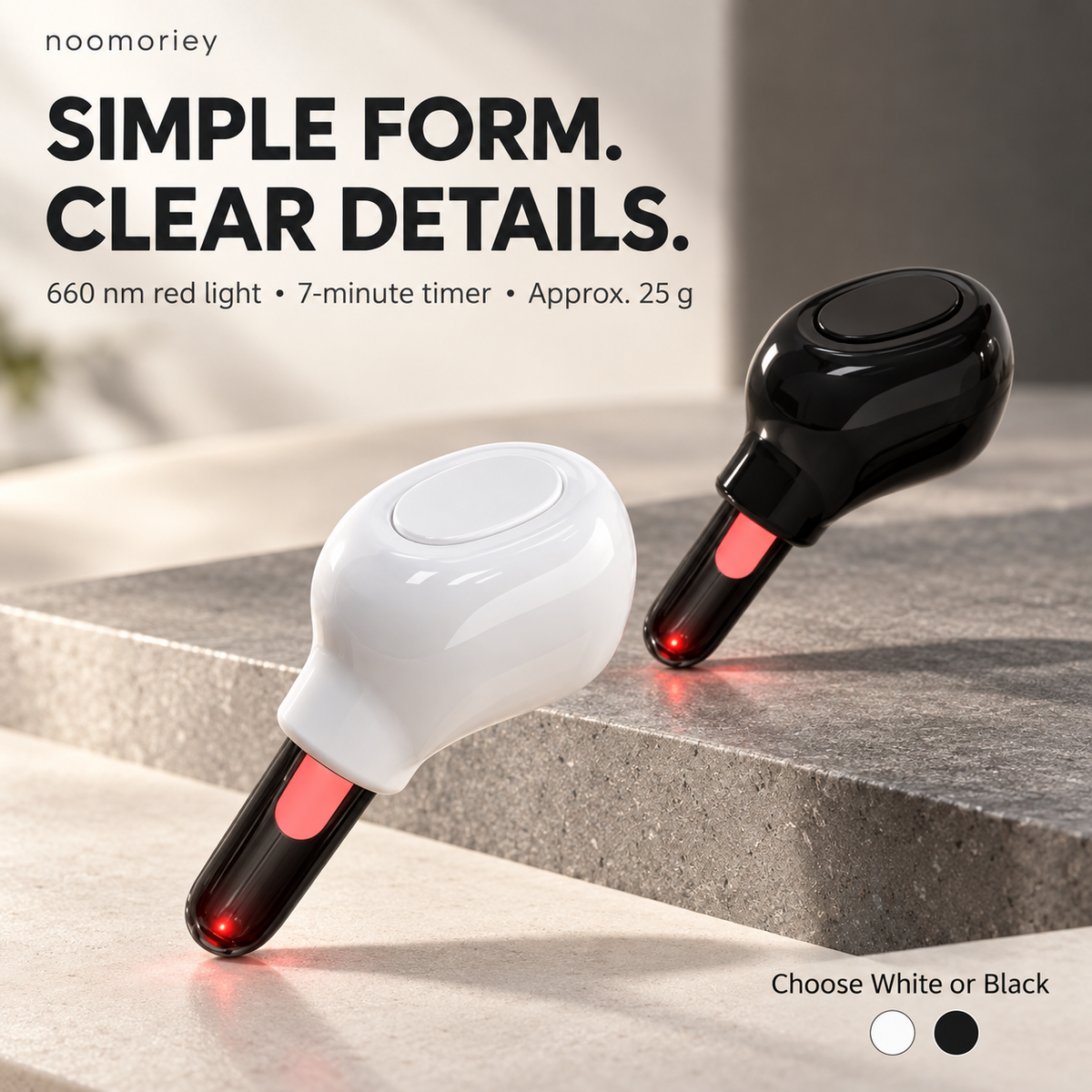 660nm Red Light Ear Device – Compact, Lightweight Design with 7-Minute Auto Shutoff