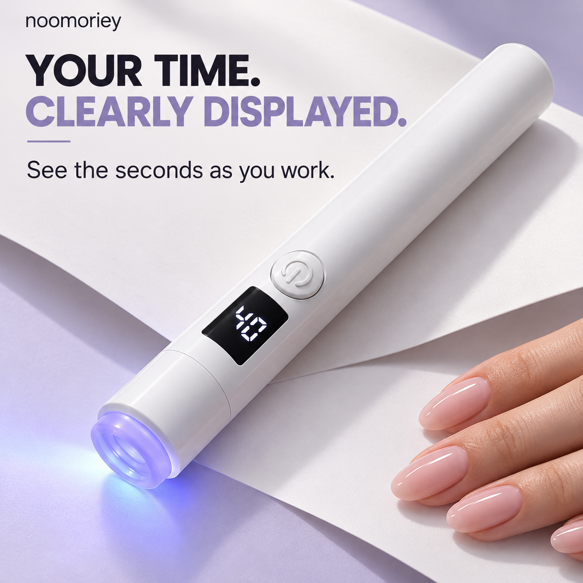 💅 Silicone Nail Art Stamper with LED Curing Light