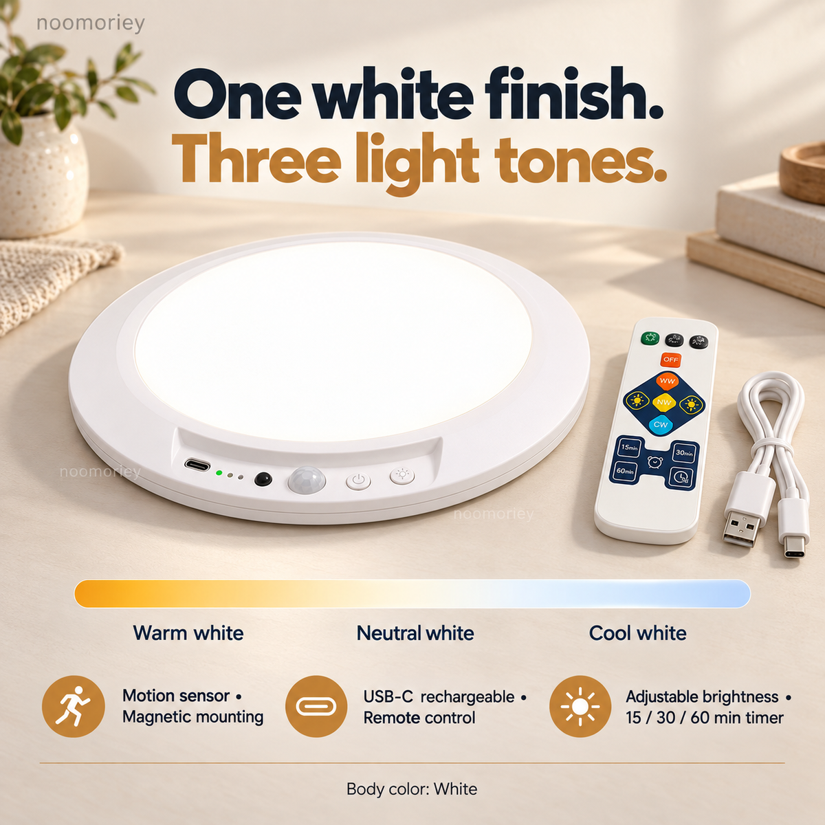 Rechargeable Motion Sensor Ceiling Lamp