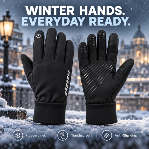 🧤 Unisex Winter Fashion Gloves – Warm Fleece-Lined, Touchscreen-Compatible & Anti-Slip ❄️📱