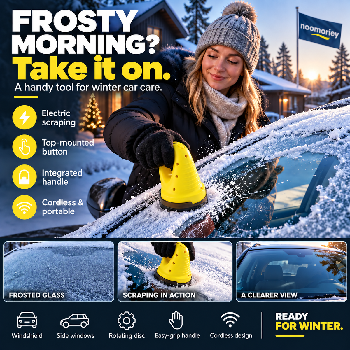 🚘🔥Cordless Electric Ice Scraper – Clear Frost, Drive with Confidence! ❄️
