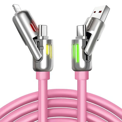 🎉 Buy 1 Get 1 Free! 6.6FT 4-in-1 Fast Charging USB Cable (USB-A/Type-C/Lightning) Aluminum