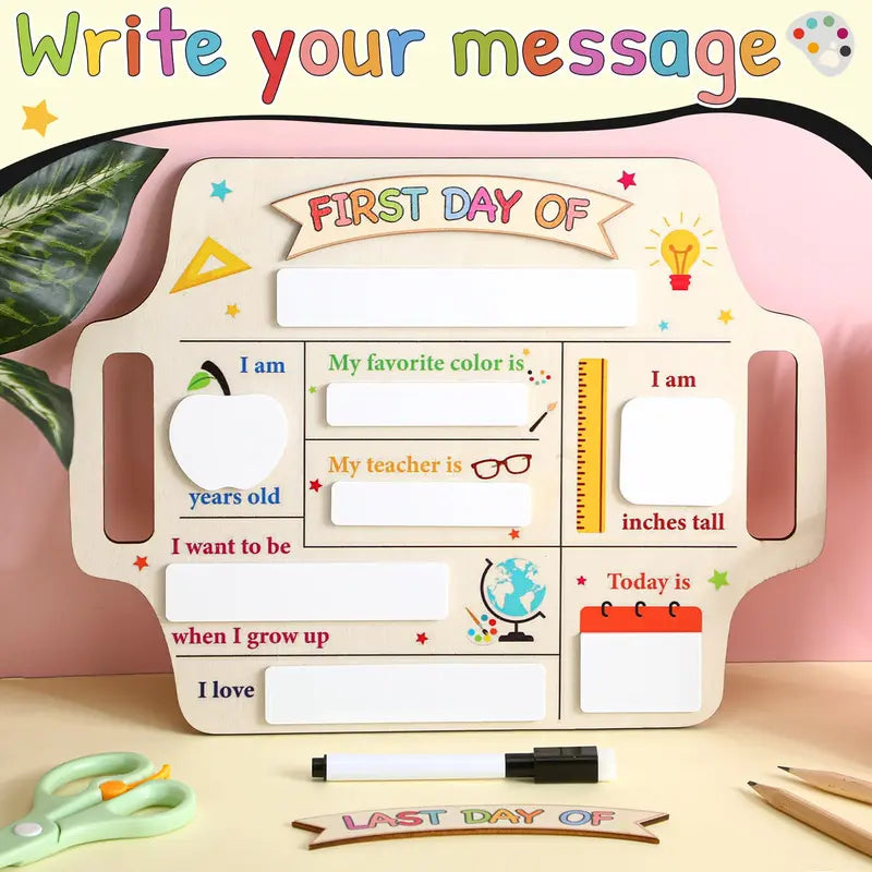 First Day of School Sign Reusable Back