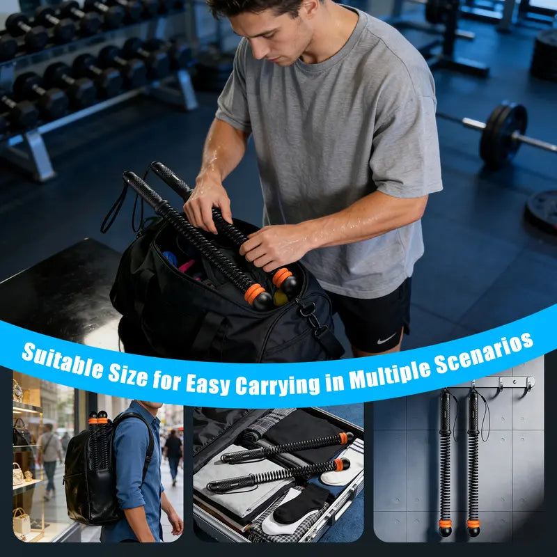 Cordless Battle Ropes with Adjustable Resistance Springs