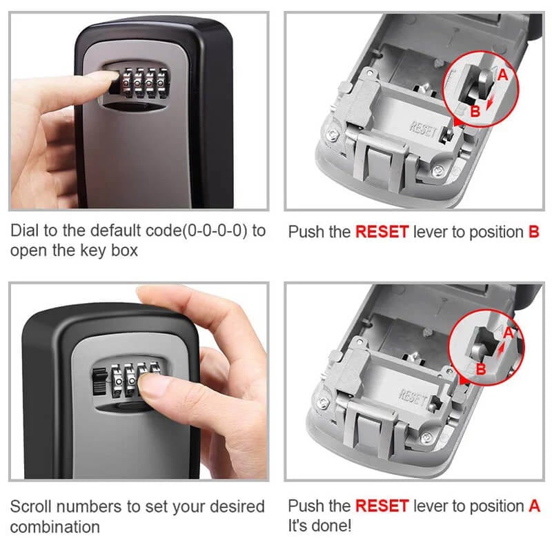 🔐⚡ Wall‑Mount Resettable Combination Key Box – Rust‑Proof, Large Storage, Heavy‑Duty ✨