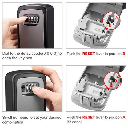 🔐⚡ Wall‑Mount Resettable Combination Key Box – Rust‑Proof, Large Storage, Heavy‑Duty ✨