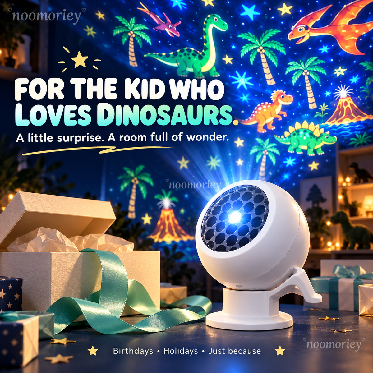 🦕 Magical Dinosaur & Ocean Star Projector – Turn Bedtime Into an Underwater Adventure! 🌊✨