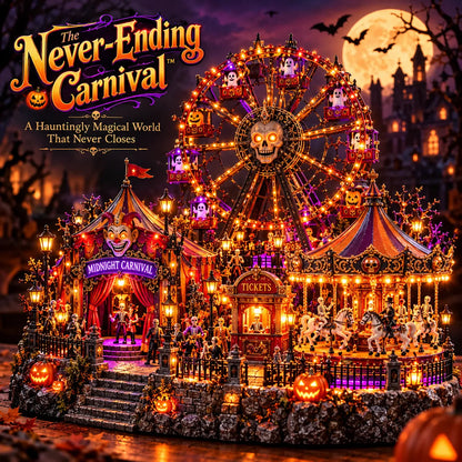 🎃👻– Light-Up Ghost Train Village & Spooky Carnival Display