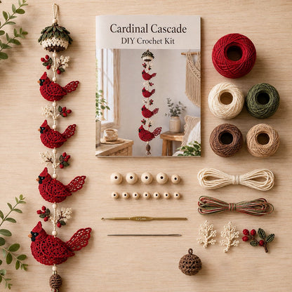 Hummingbird Garden Cascade DIY Crochet Kit