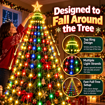 🎄 Christmas Tree Canopy Lights – Easy Full-Tree Holiday Light Display