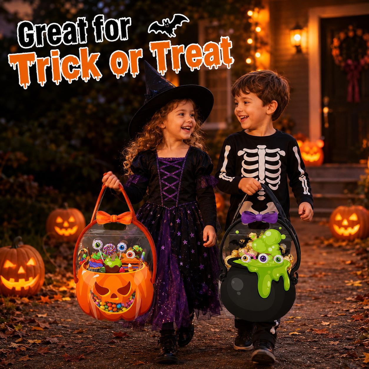 🔥Last Day 50% OFF - 🎃Halloween Bags Plastic Halloween Goodie Bags