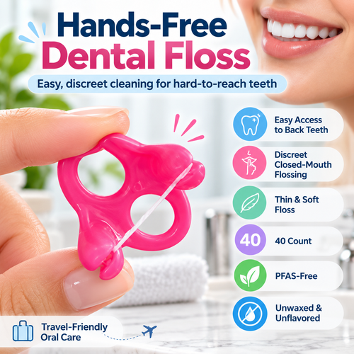 🦷💗  Hands-Free Dental Flossers, Easy & Discreet Oral Care