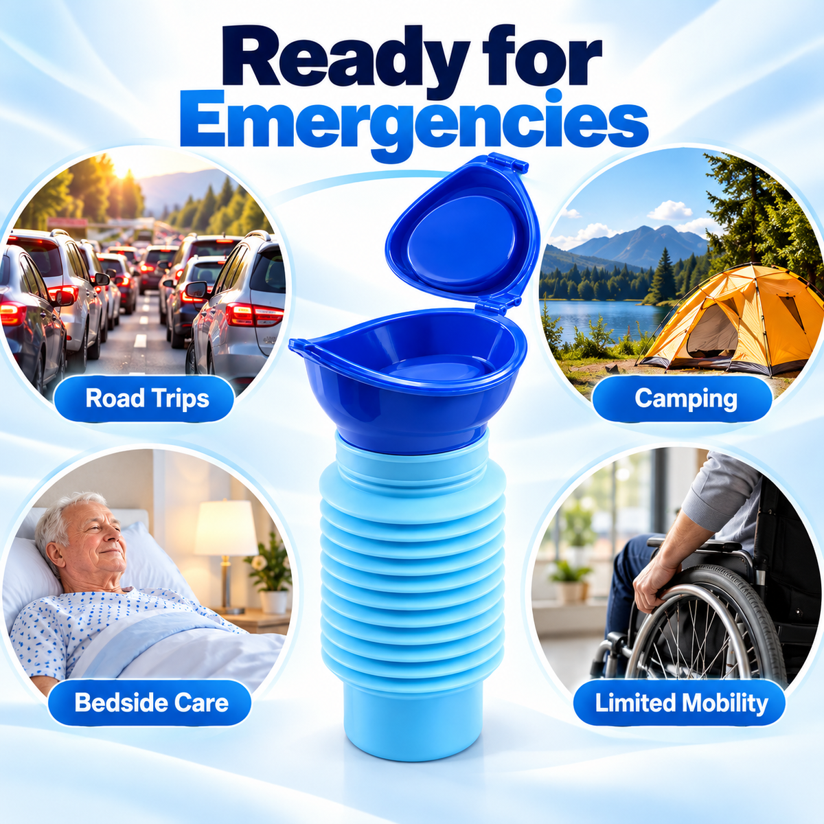 🔥🔥🔥Buy one get one free!-Portable Spill-Proof Travel Urinal • Leak-Proof Collapsible Emergency Bottle