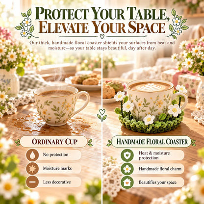 🧶 Handmade Floral Coaster