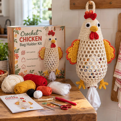 🔥Limited time 50% OFF🧶 Crochet Animal Bag Holder DIY Kit – 8 Adorable Animals, One Fun & Functional Kitchen Companion! 🐾